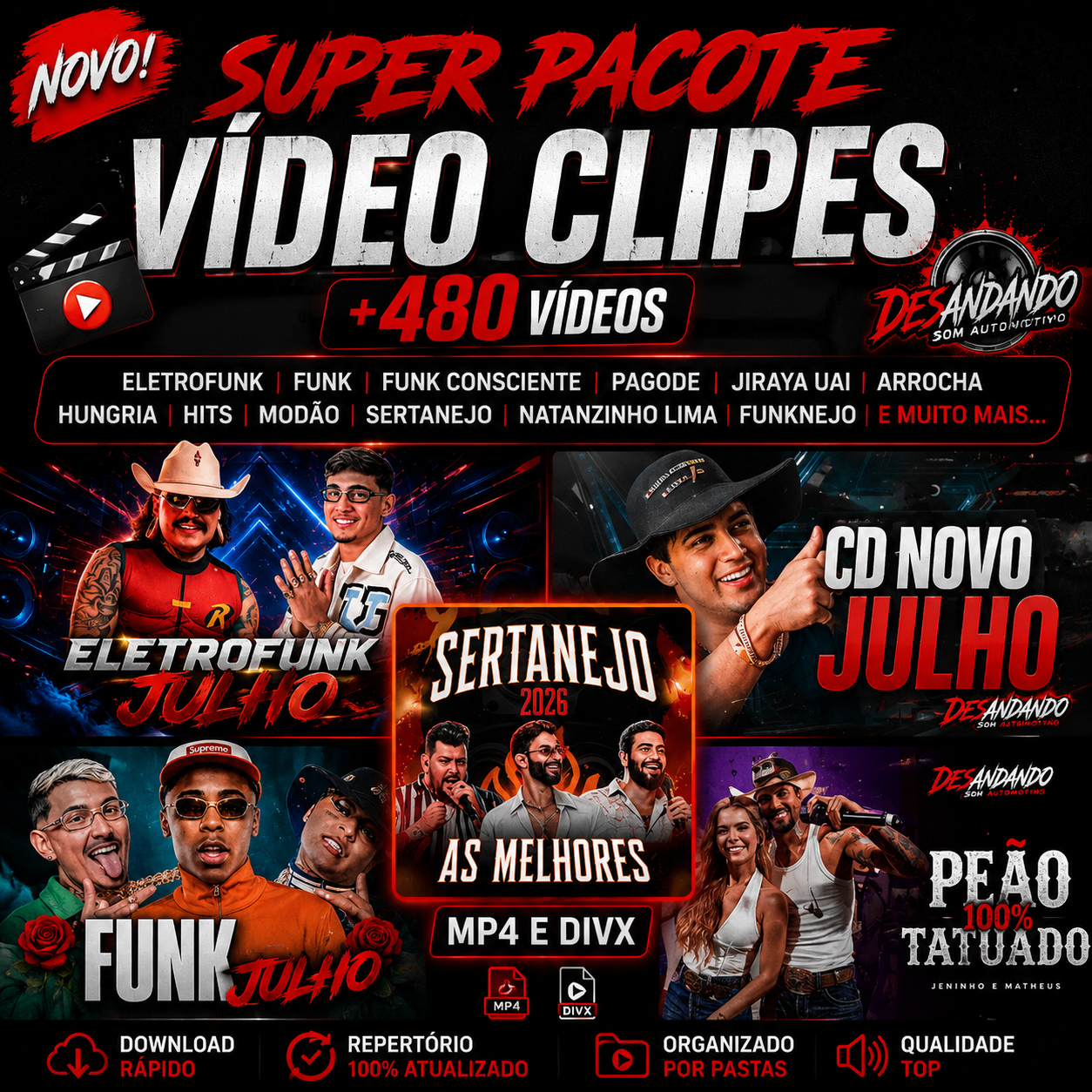 Super Pacote Vídeo Clipes